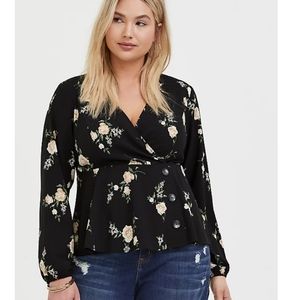 Torrid size 3 peplum top